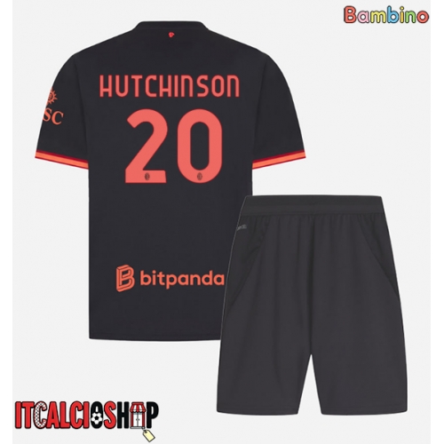 AC Milan Omari Hutchinson #20 Terza Maglia Bambino 2026-27 Manica Corta (+ Pantaloni corti)